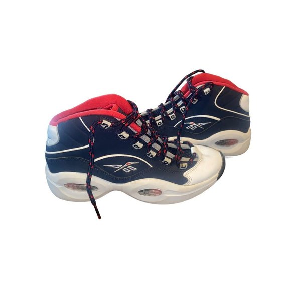 Reebok Question Mid USA Olympic Red White Blue Men's Basketball Iverson Size 5.5 - Picture 2 of 6